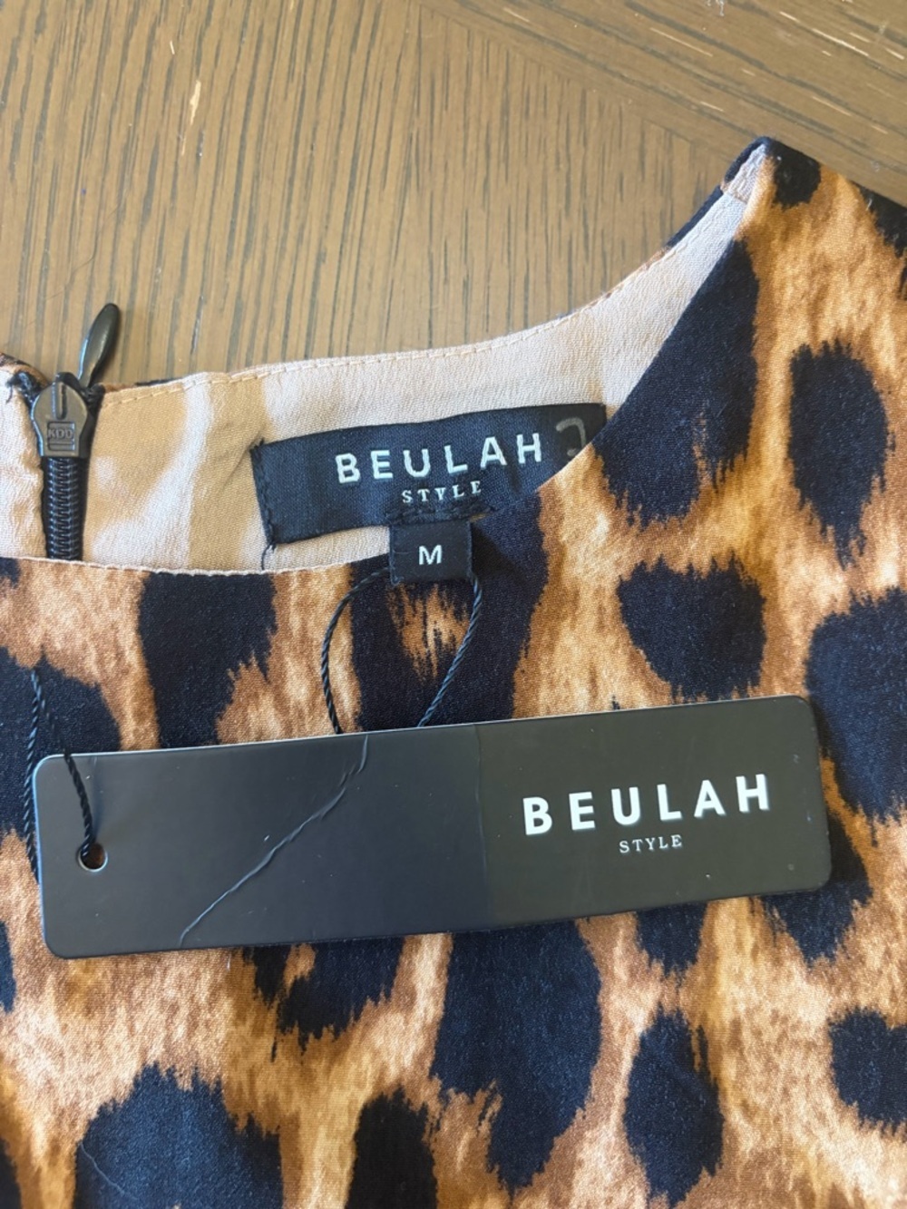 Beulah Style | Leopard Print Ruffle Hem Dress - Picture 3 of 9